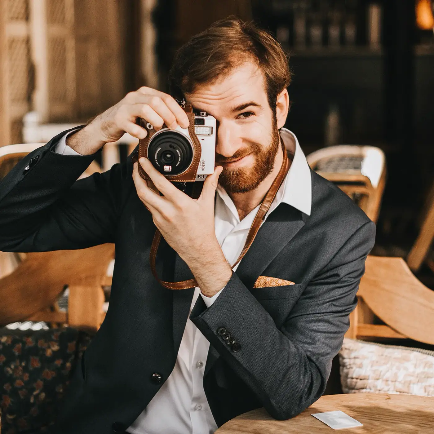 Polaroid pris pendant une soirée d'entreprise